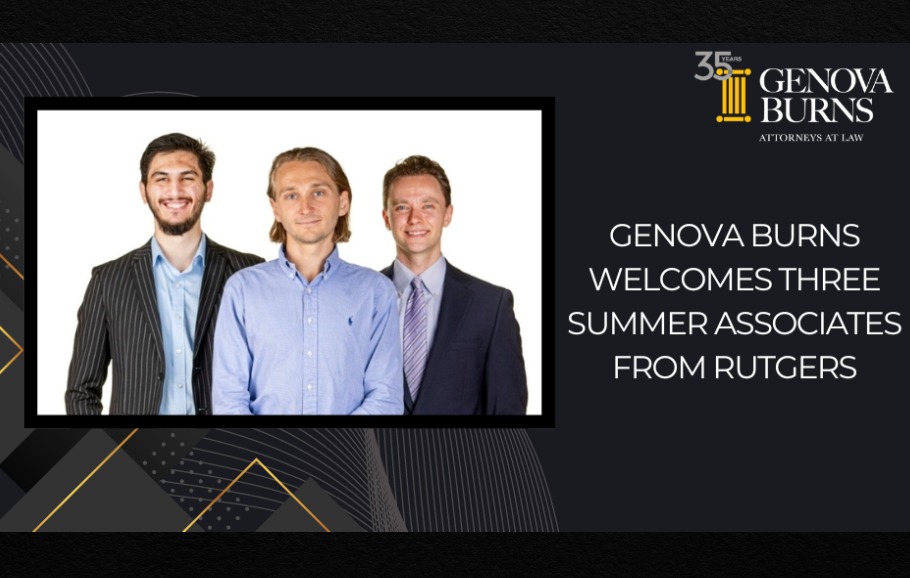 Genova Burns summer associates (left to right) Jamil AbuRoomi, R. Edward Stone and Kevin Stawicki